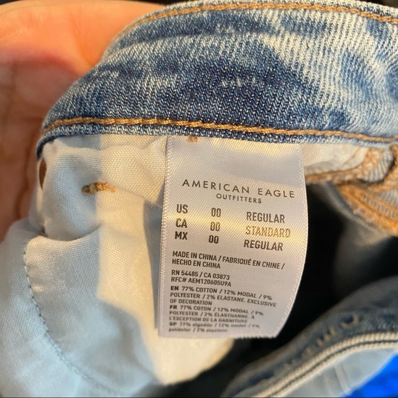 American Eagle Light Wash Distressed Mom Jean - Picture 8 of 11